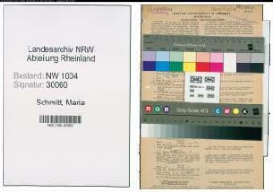 Entnazifizierung Maria Schmitt , geb. 30.05.1900 (Beamtin)