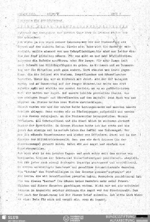 Brief eines Bereitschaftspolizisten : Dokumente der Erschütterung