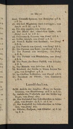 381-394, Landschaften. - Architecturen zu seltenen Vorfällen.
