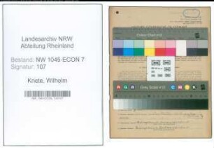 Entnazifizierung Wilhelm Kriete , geb. 08.06.1884 (Friseur)