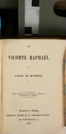Le Vicomte Raphaël, 5
