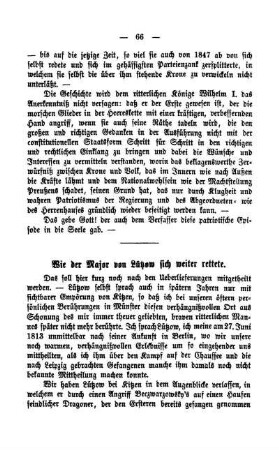 Wie der Major von Lützow sich weiter rettete