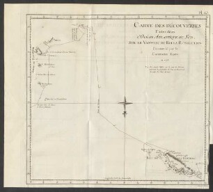 Pl. 63 Carte Des Découvertes Faites Dans L'Ocean Atlantique Du Sud. Sur Le Vaisseau Du Roi La Resolution Commandé par le Capitaine Cook. en 1775.