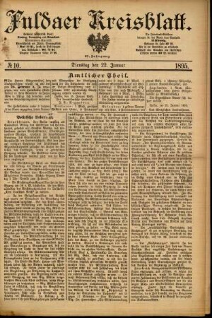 Ausgabe vom Dienstag, den 22. Januar 1895.