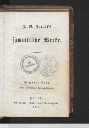 Bd. 6: J. G. Jacobi's sämmtliche Werke