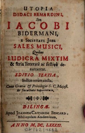 Utopia Didaci Bemardini : seu ... Sales musici