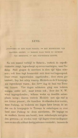 XXVII. Avonturen op reis naar Padang. - ...