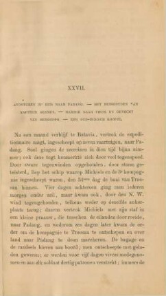 XXVII. Avonturen op reis naar Padang. - ...