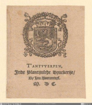 Druckermarke Moretus, Jan (Moerentorf), Officina Plantiniana