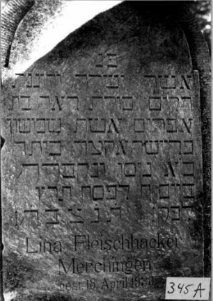 Grabstein 345 [Nir S. 208 Nr. 19.01]: Grabstein 345A [Nir S. 208 Nr. 19.01]