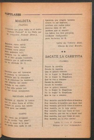 Maldita : (Tango)