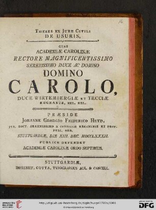 Theses Ex Jure Civili De Usuris