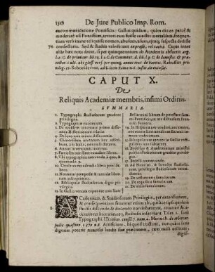 Caput X. De Reliquis Academiæ membris, infimi Ordinis