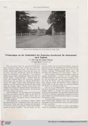 12: Erinnerungen an die Studienfahrt der Deutschen Gesellschaft für Gartenkunst nach England, [4] : Ein Tag bei Lady Lilford