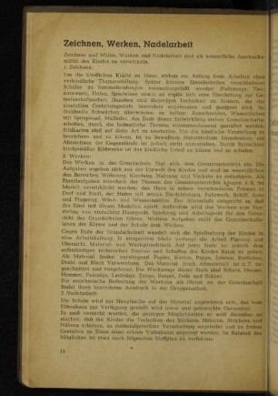 Zeichnen, Werken, Nadelarbeit