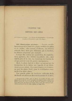 CHAPITRE VIII. DÉFENSE DES COTES