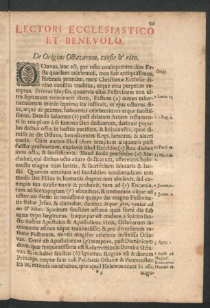 Lectori Ecclesiastico Et Benevolo