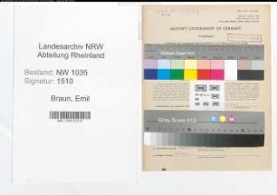 Entnazifizierung Emil Braun , geb. 23.10.1889 (Expedient)