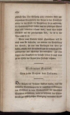 Siebentes Kapitel. Von dem Nutzen der Träume.