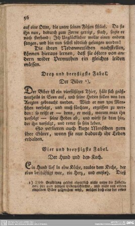 Vier und dreyßigste Fabel. Der Hund und der Koch