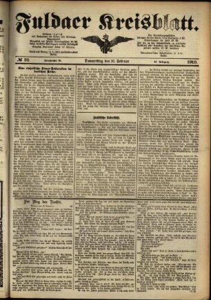 Ausgabe vom Donnerstag, den 10. Februar 1910.