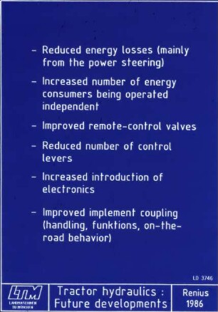 Tractor hydraulics: Future developments