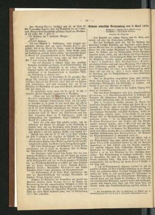 Siebente ordentliche Versammlung vom 8. April 1876