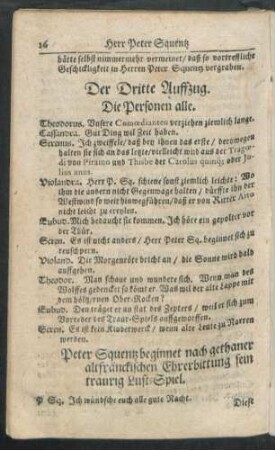 Der Dritte Auffzug.