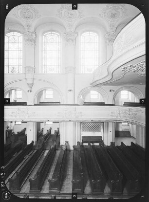 Gera. Salvatorkirche (1717-1720; D. Schatz). Inneres nach Süden