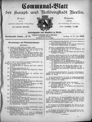 1882,31: No. 31, 30. Juli 1882