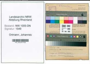 Entnazifizierung Johannes Ortmann , geb. 16.05.1890 (Landw. Gehilfe)