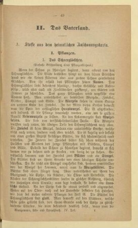 A. Stoffe aus dem heimatlichen Anschauungskreis