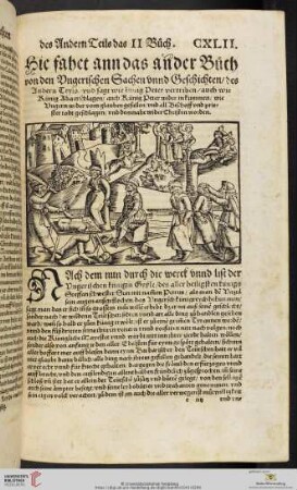 Hie fahet ann das ander Buch von den Vngerischen Sachen vnnd Geschichten, des Andern Teyls