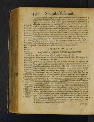 Observatio XLIII. De statuto legitimam tollente vel minuente.