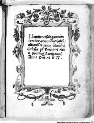 Notationes reliquiarum, ornamentorum eccl. et rerum utensilium S. Emm. [u.a.] - BSB Clm 14900