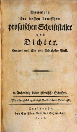 Kleine historische Schriften