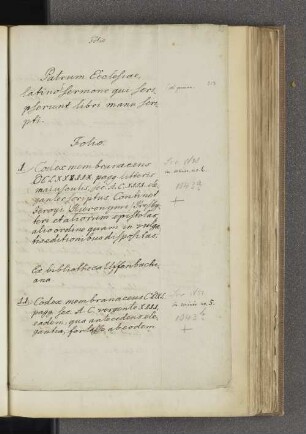 Patrum Ecclesiae latino sermone qui scripserunt libri manu scripti.