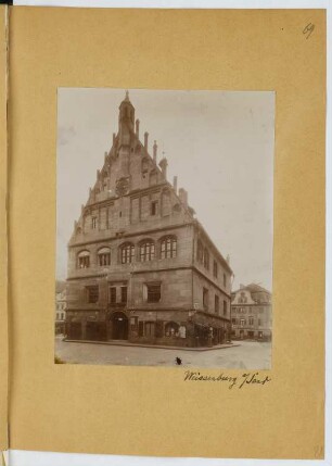 Rathaus, Weißenburg: Ansicht (aus: Skizzen- und Fotoalbum 24)