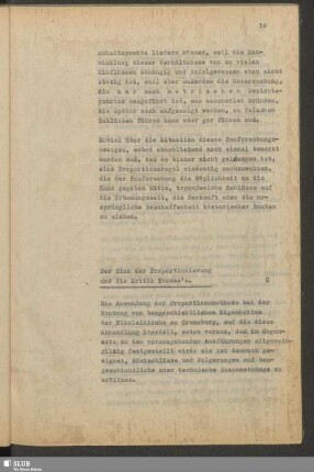 Der Sinn der Proportionierung und die Kritik Thomae´s