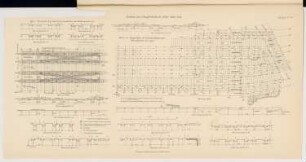 Umbau des Hauptbahnhofs Köln: Grundrisse, Schnitte (aus: Atlas zur Zeitschrift für Bauwesen, hrsg. v. Ministerium der öffentlichen Arbeiten, Jg. 65, 1915)
