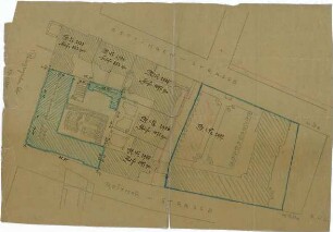 Seidl, Gabriel von; München, Öttingen- / Reitmorstr.; Vinzentinum - Lageplan m. Grundriss