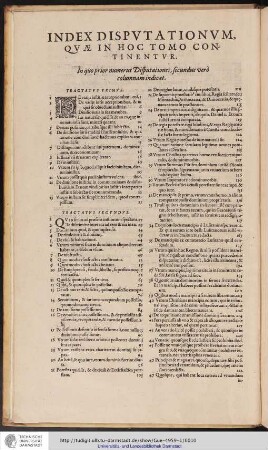 Inhaltsverzeichnis - Index Dispvtationvm