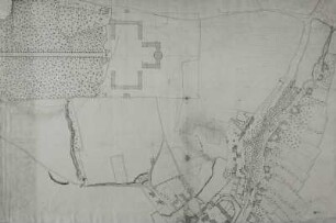 Wermsdorf, Schloß Hubertusburg, Lageplan und teilweise Ortslage
