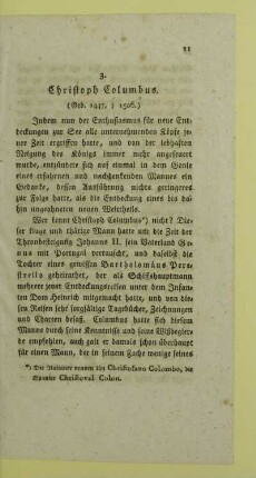 3. Christoph Columbus. (Geb. 1447, † 1506)