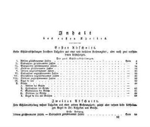 Inhalt des ersten Theiles
