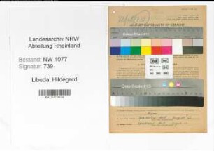 Entnazifizierung Hildegard Libuda , geb. 13.02.1919 (Polizist)