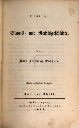 Deutsche Staats- und Rechtsgeschichte, 2