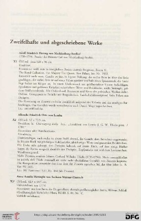 Zweifelhafte und abgeschriebene Werke