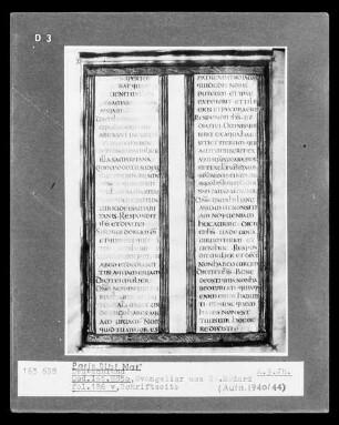 Evangeliar aus Saint-Médard in Soisson — Evangeliar aus Saint-Médard in Soisson, Folio 186versoTextblatt