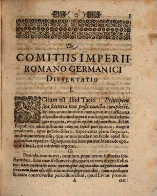 De comitiis universalibus Sacri Rom. Germanici Imperii diss. iur. publ.
